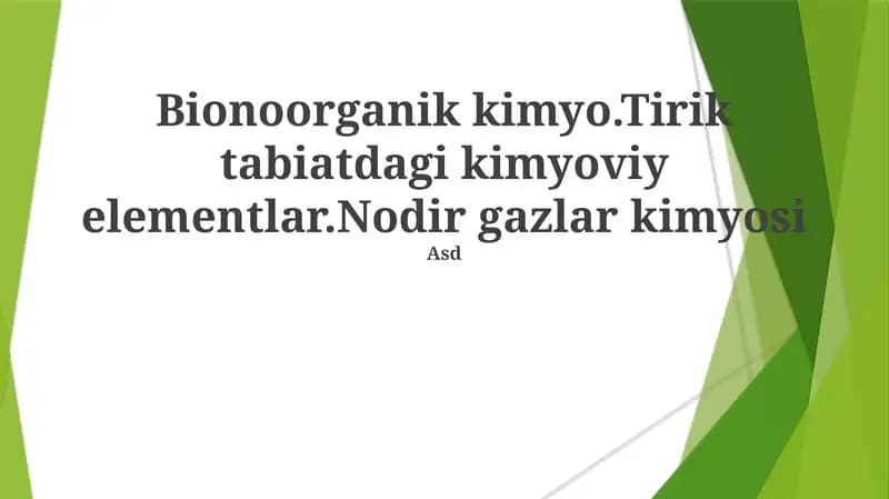 Bionoorganik kimyo