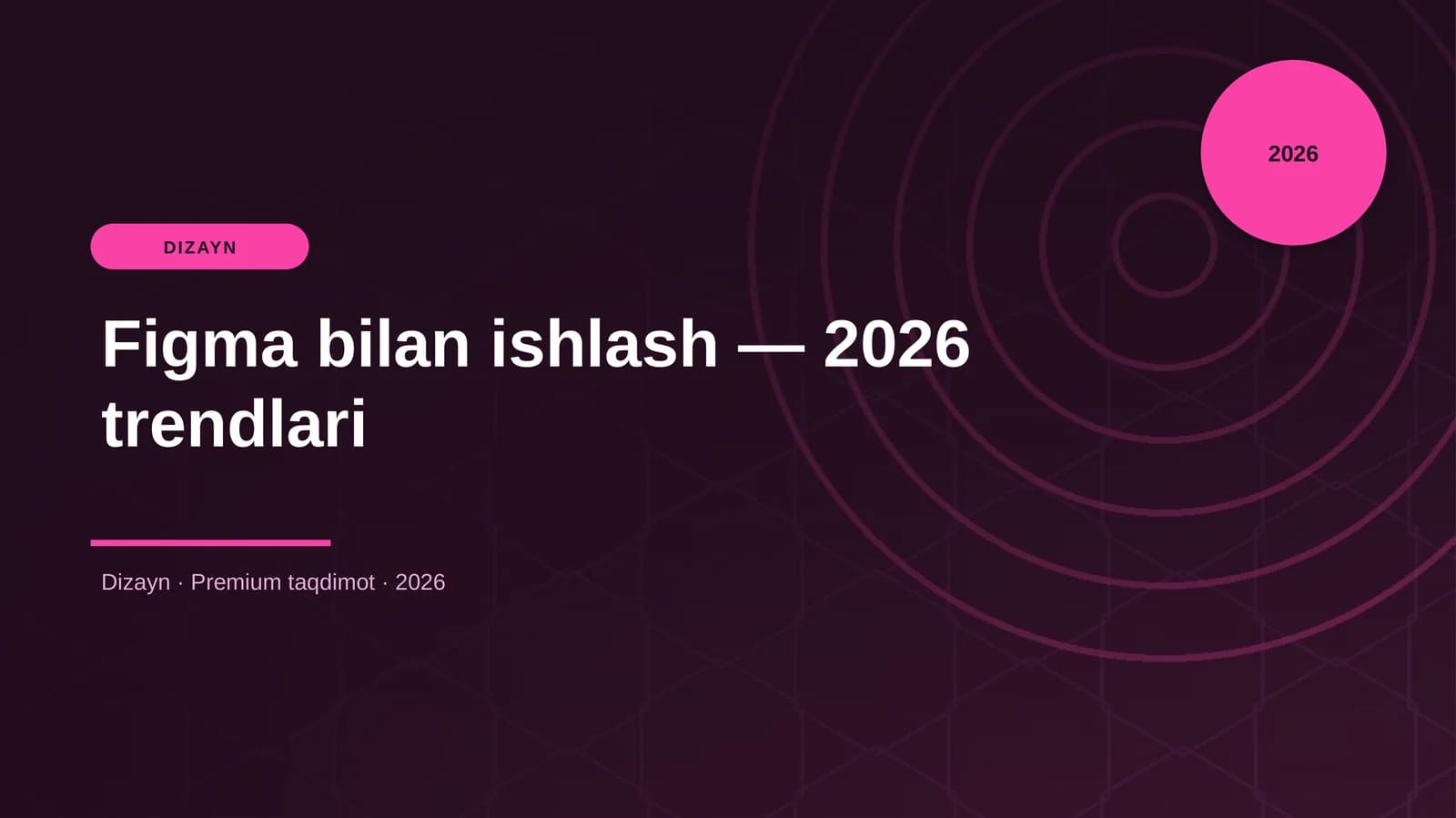 Figma bilan ishlash — 2026 trendlari