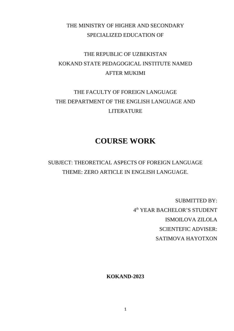 THEORETICAL ASPECTS OF FOREIGN LANGUAGE