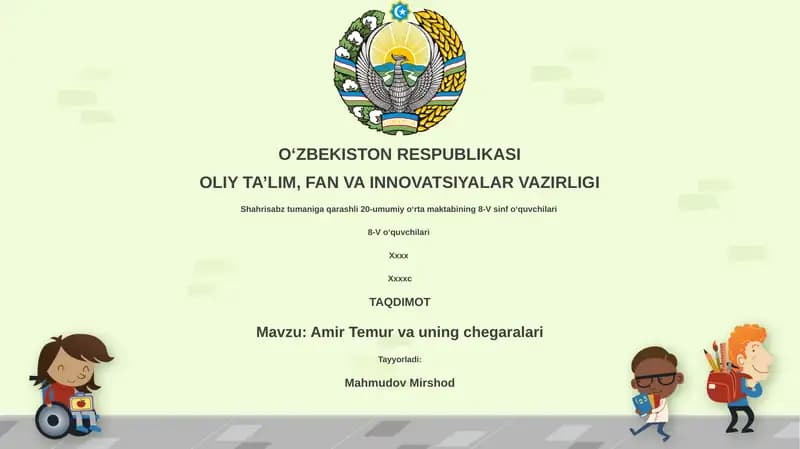 Amir Temur va uning chegaralari