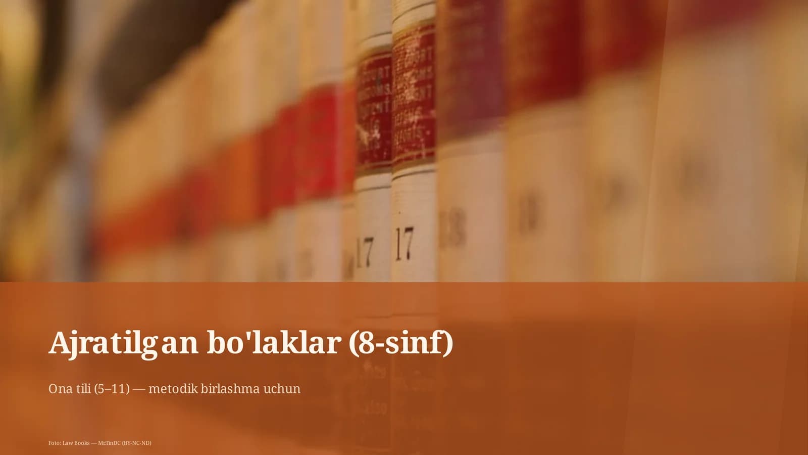 Ajratilgan bo'laklar (8-sinf)