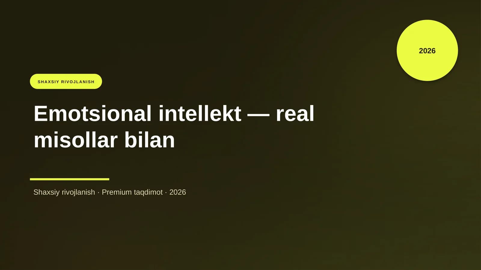Emotsional intellekt — real misollar bilan