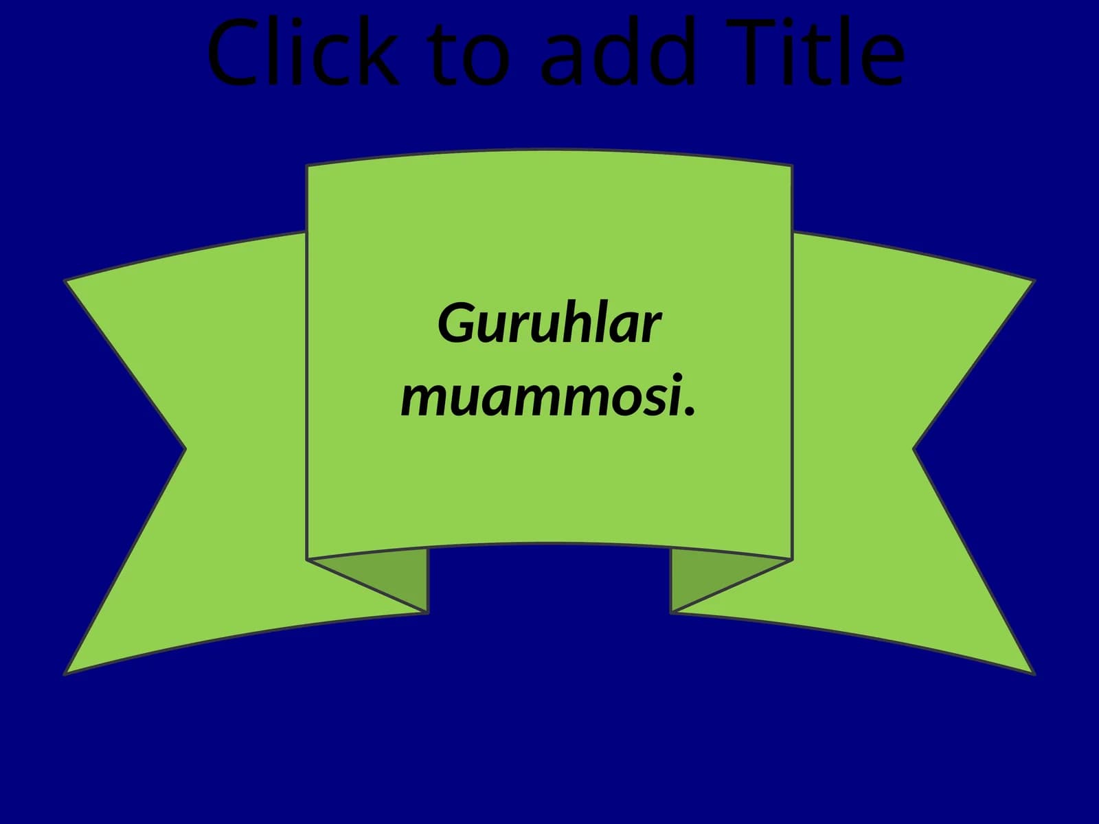 Guruhlar muammosi