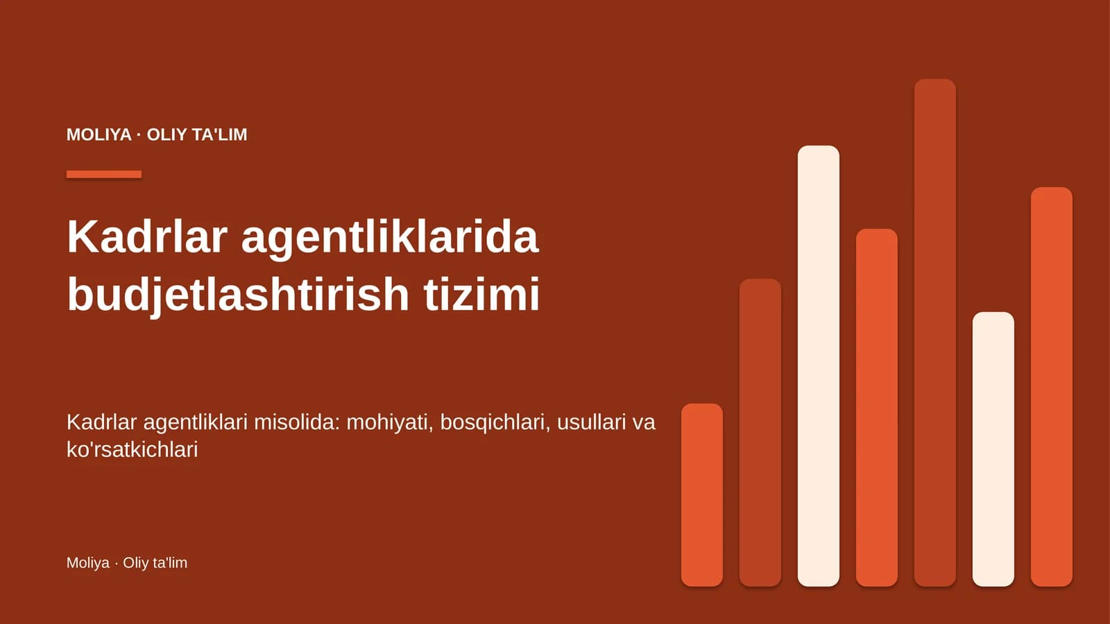 Kadrlar agentliklarida budjetlashtirish tizimi