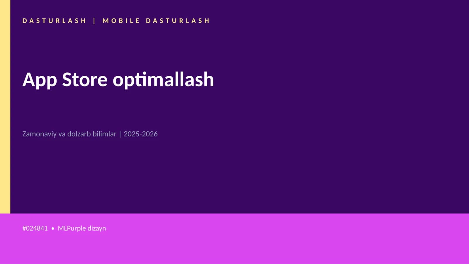 App Store optimallash