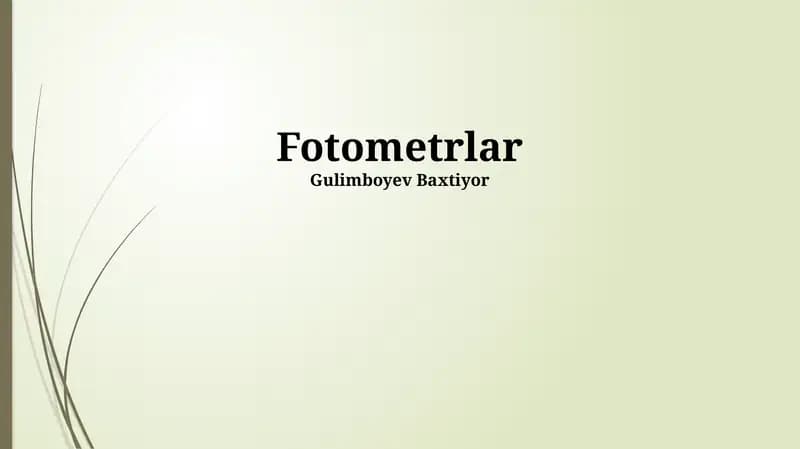 Fotometrlar