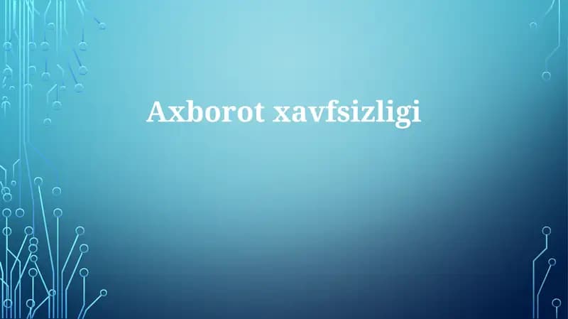 Axborotxavfsizligi