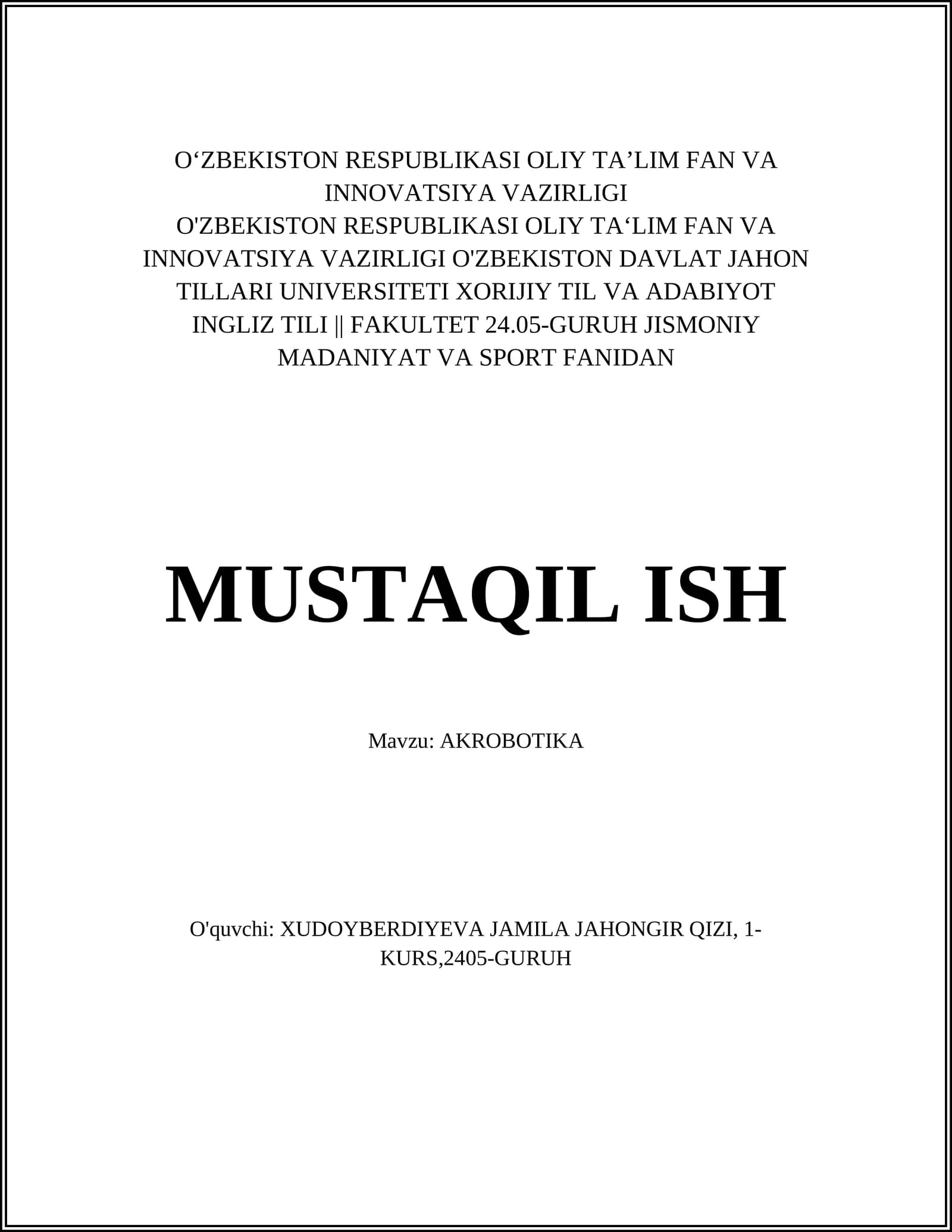 AKROBOTIKA