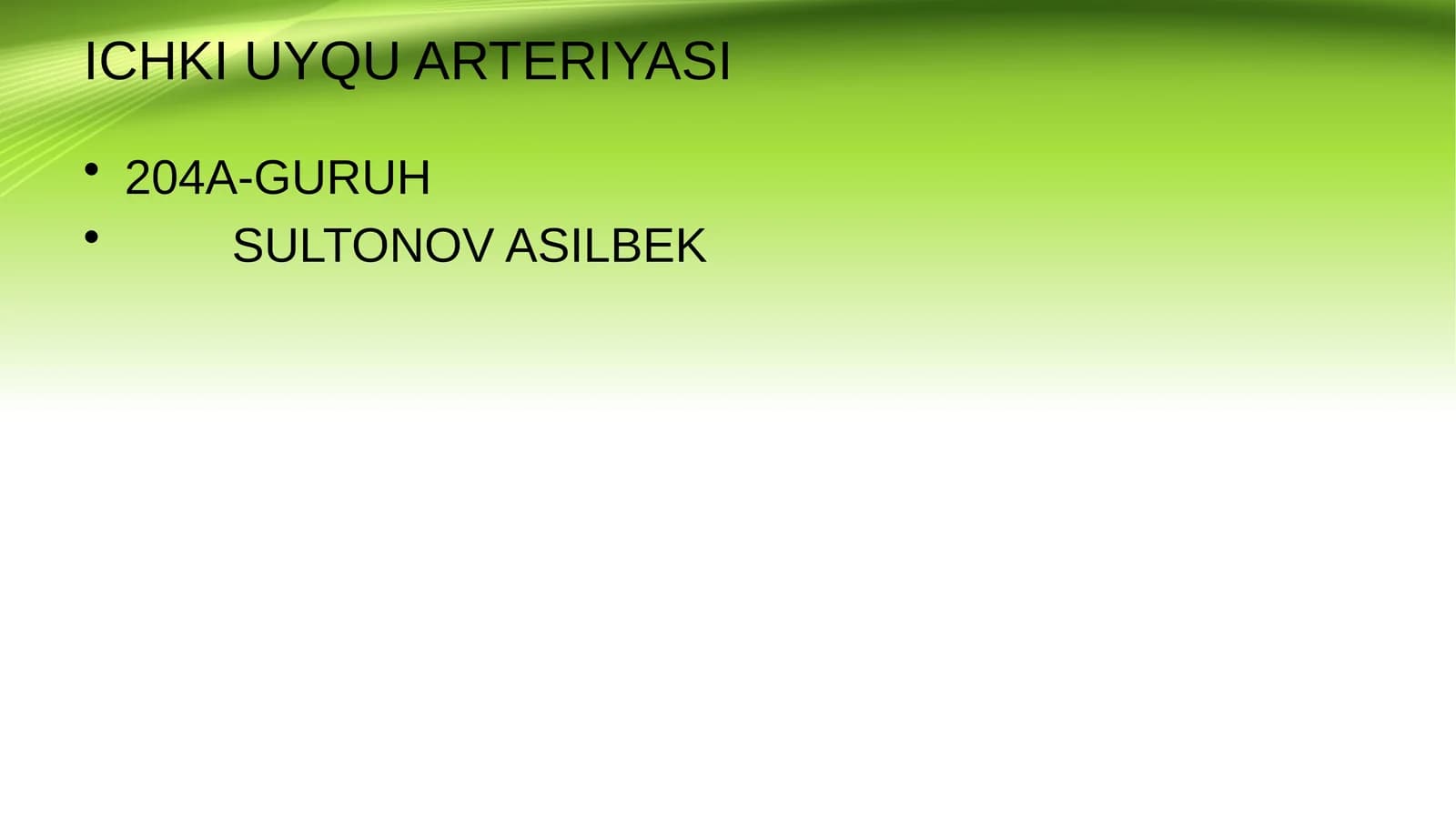 ICHKI UYQU ARTERIYASI