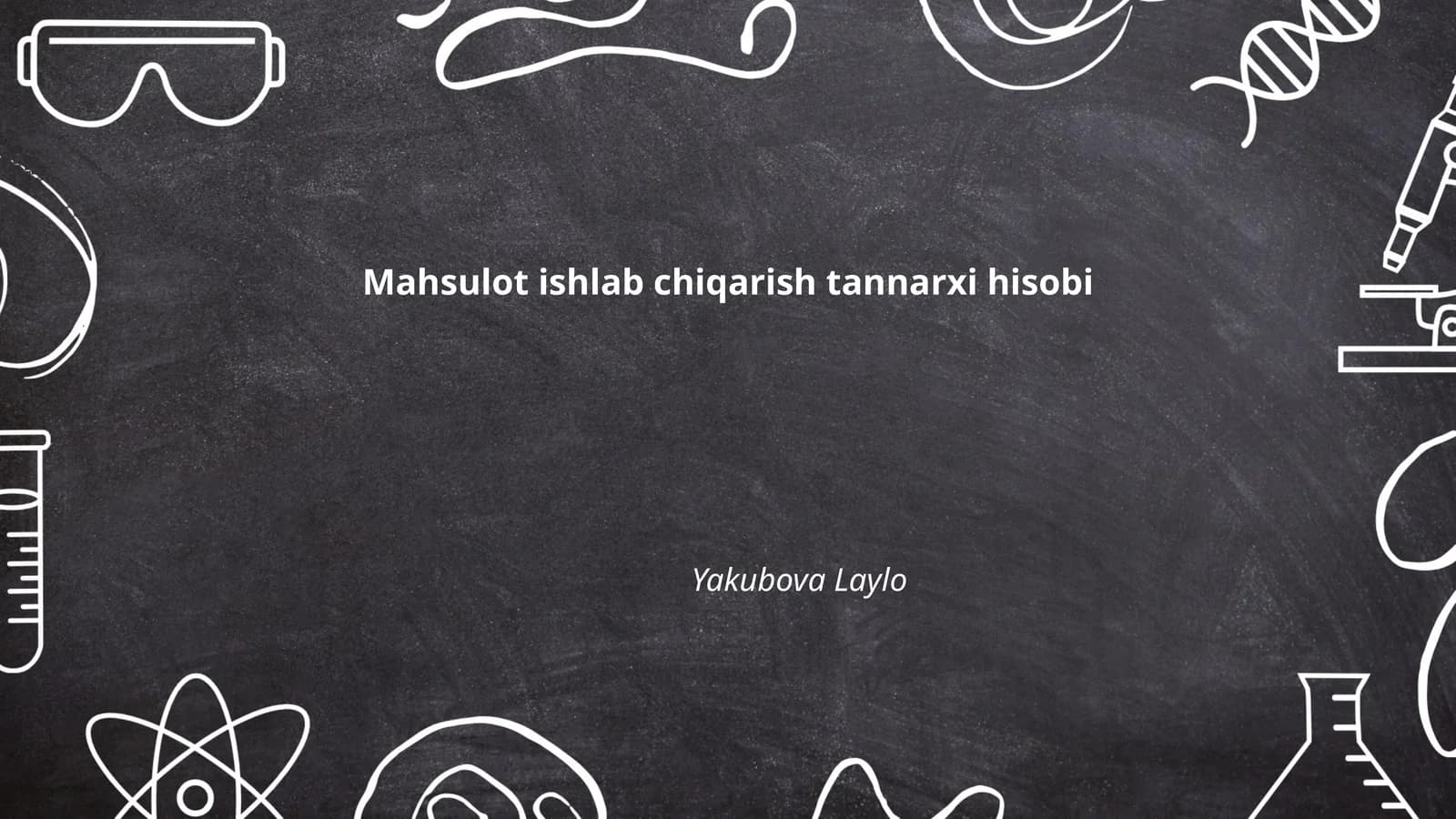 Mahsulot ishlab chiqarish tannarxi hisobi