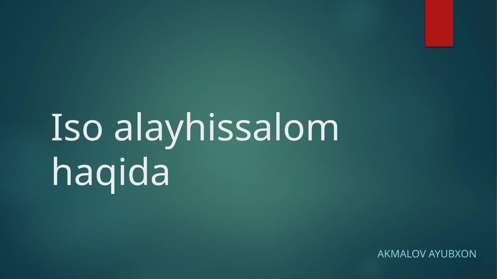 Iso alayhissalom haqida
