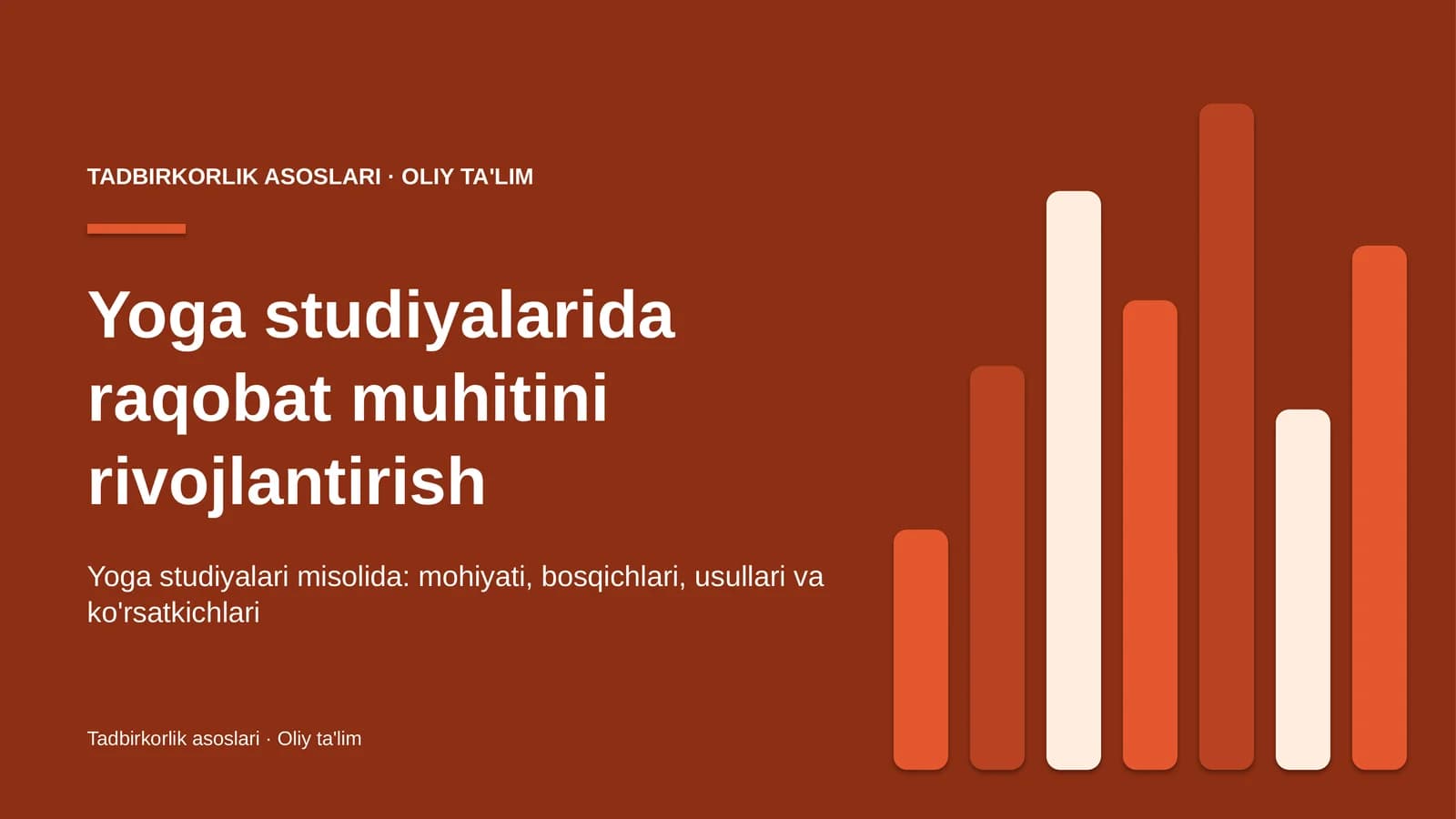 Yoga studiyalarida raqobat muhitini rivojlantirish