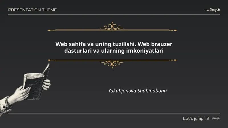 Web sahifa va uning tuzilishi