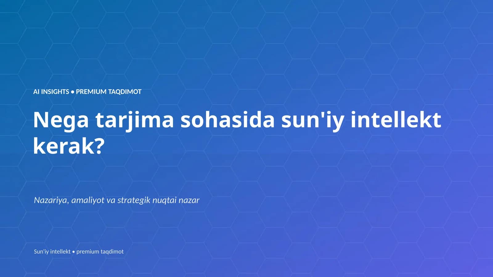 Sun'iy intellekt premium taqdimot