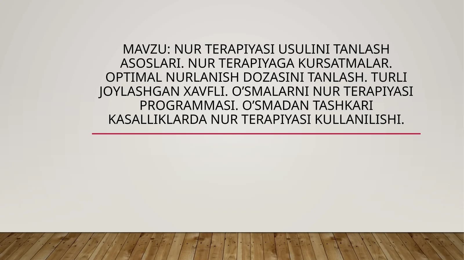 Nur terapiyasi usullari