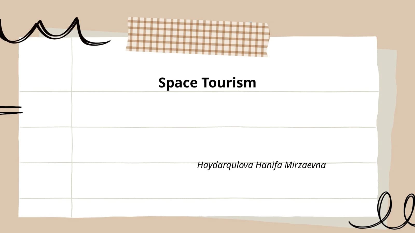 Space Tourism