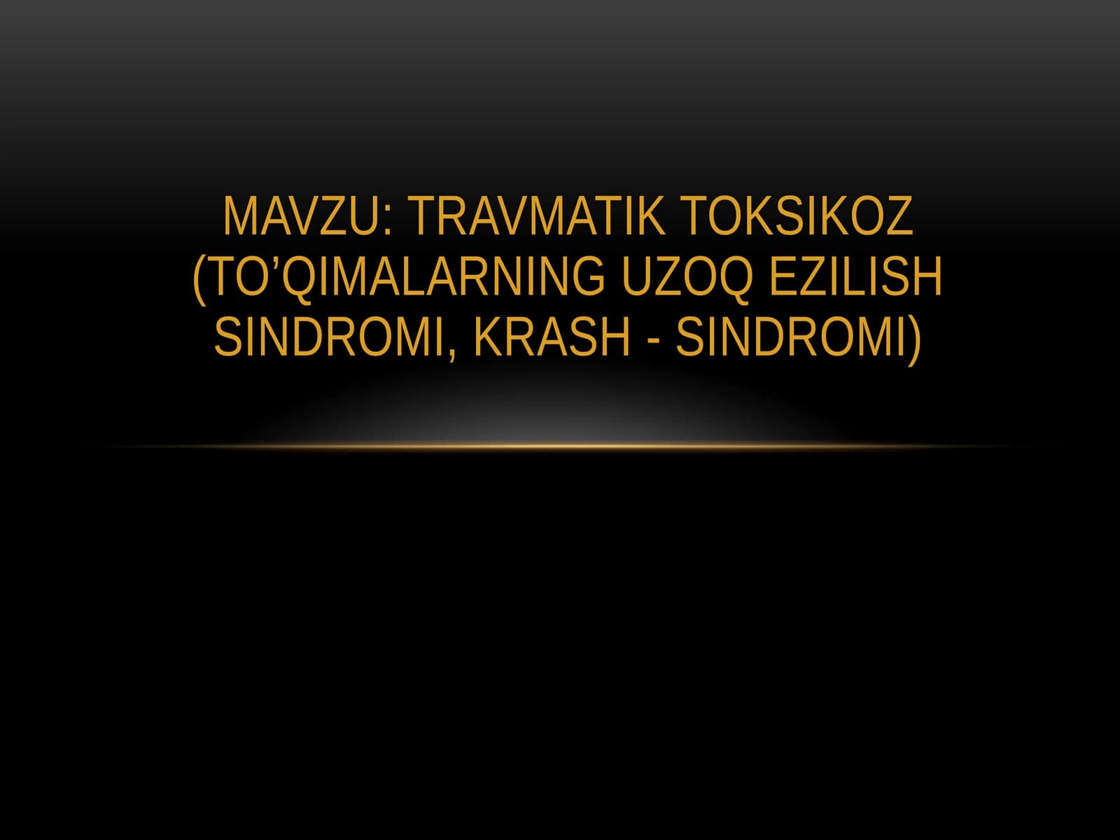 KRASH - SINDROMI