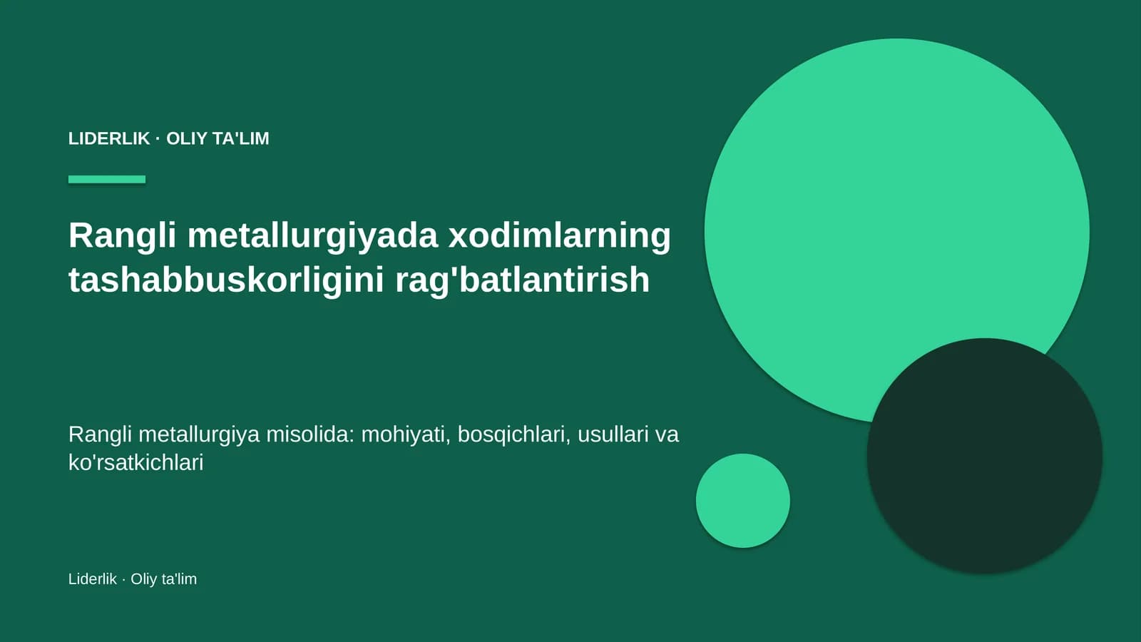 rangli metallurgiyada xodimlarning tashabbuskorligini rag'batlantirish 8738