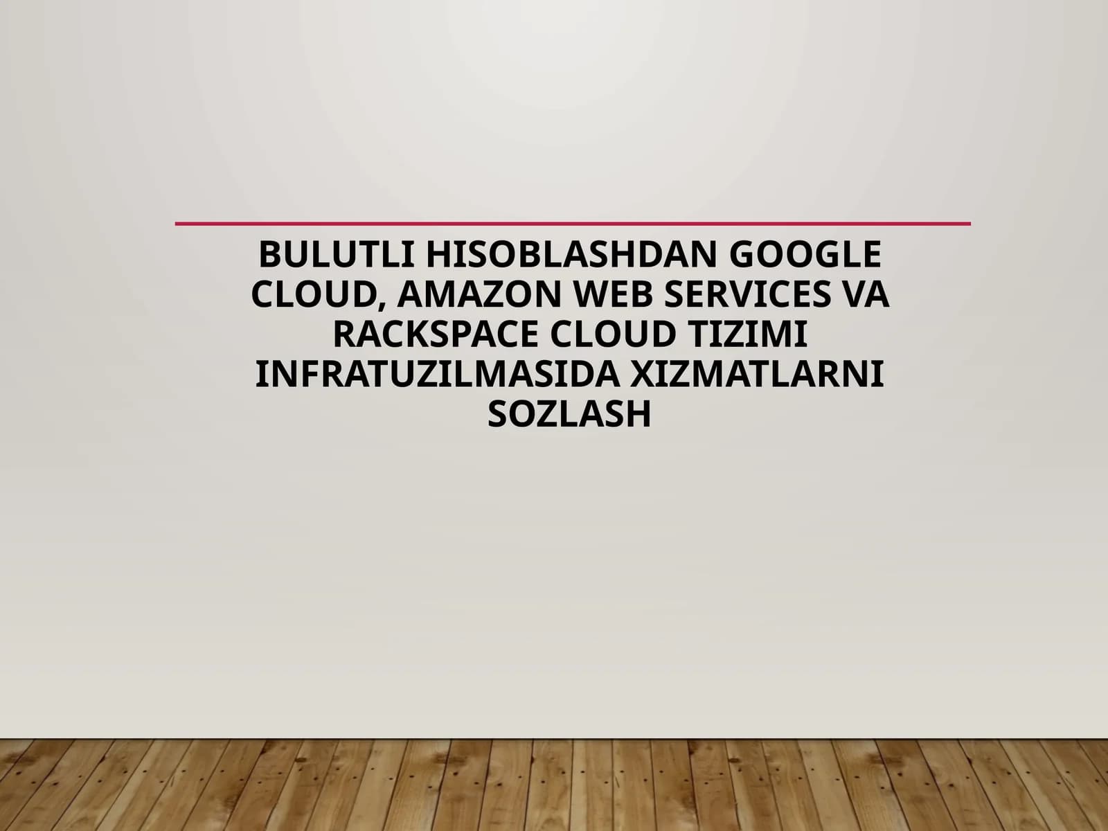 Bulutli hisoblash tizimlari