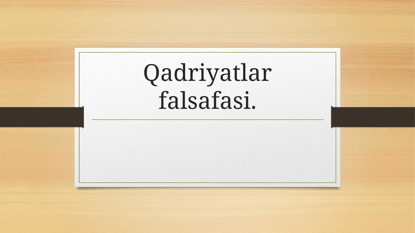 Qadriyatlar falsafasi