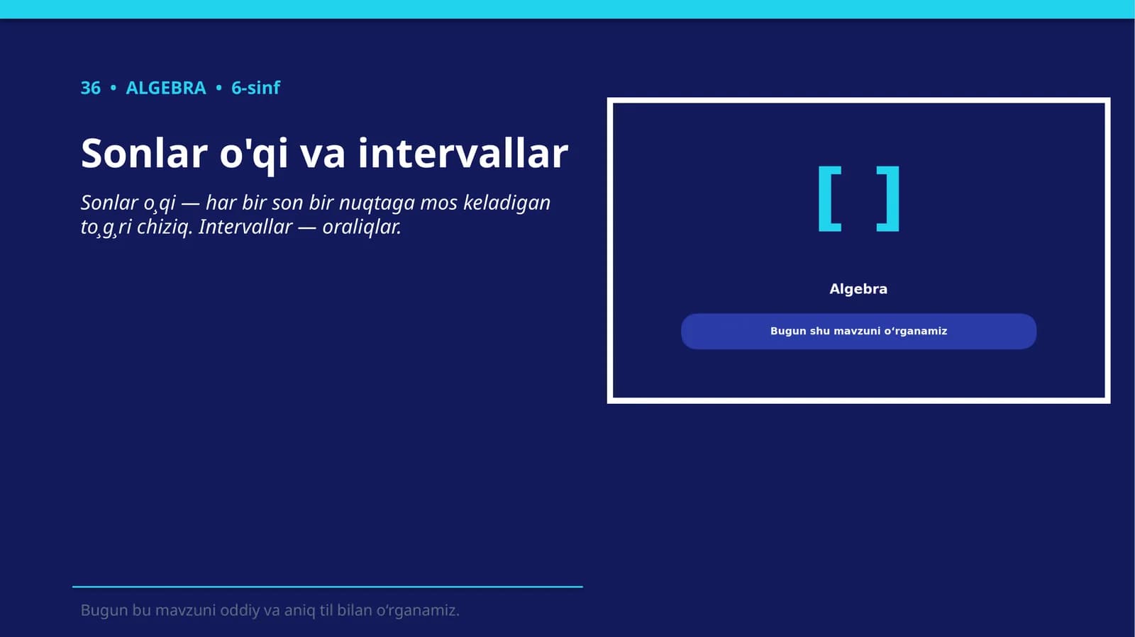 Sonlar o'qi va intervallar