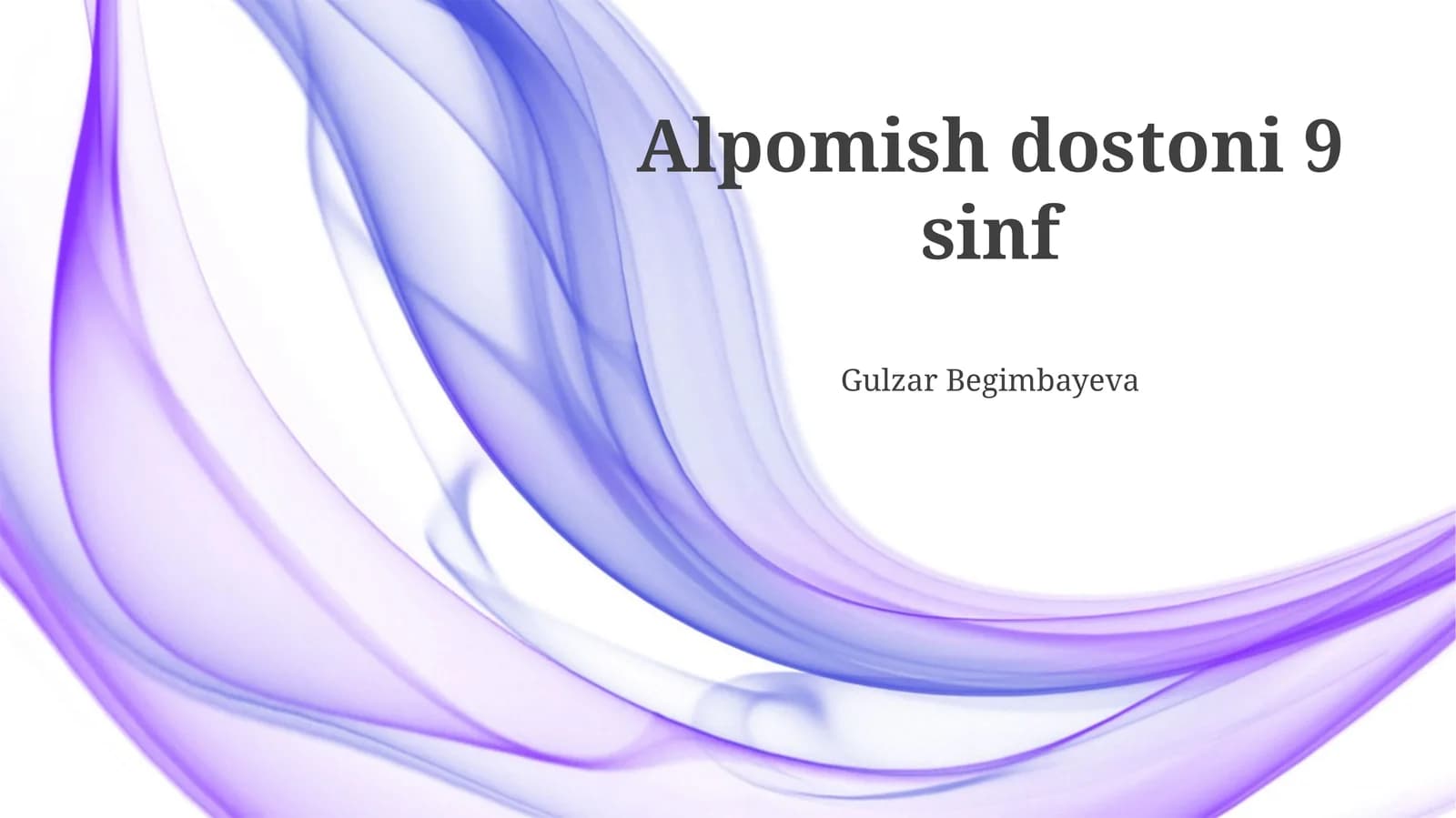 Alpomish dostoni 9 sinf
