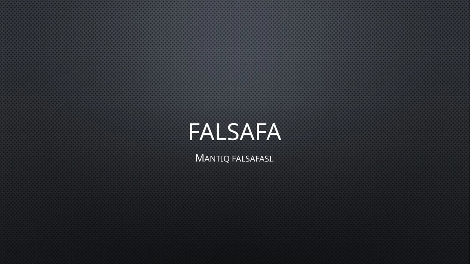 Mantiq Falsafasi