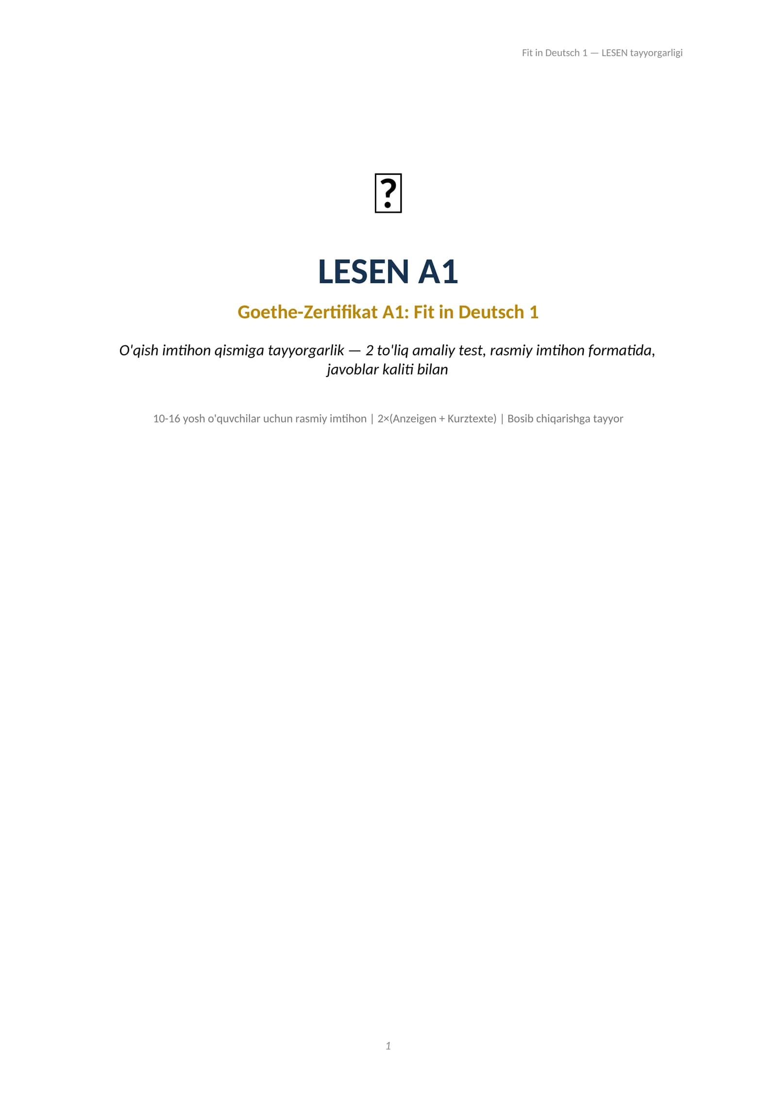 LESEN tayyorgarligi