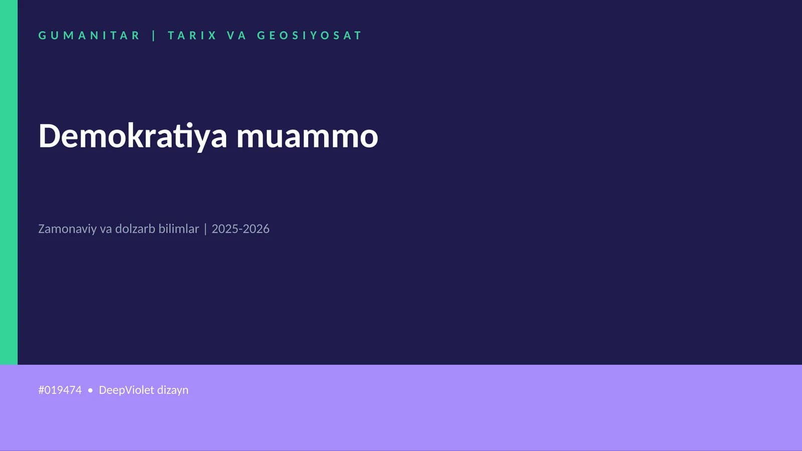 Demokratiya muammo