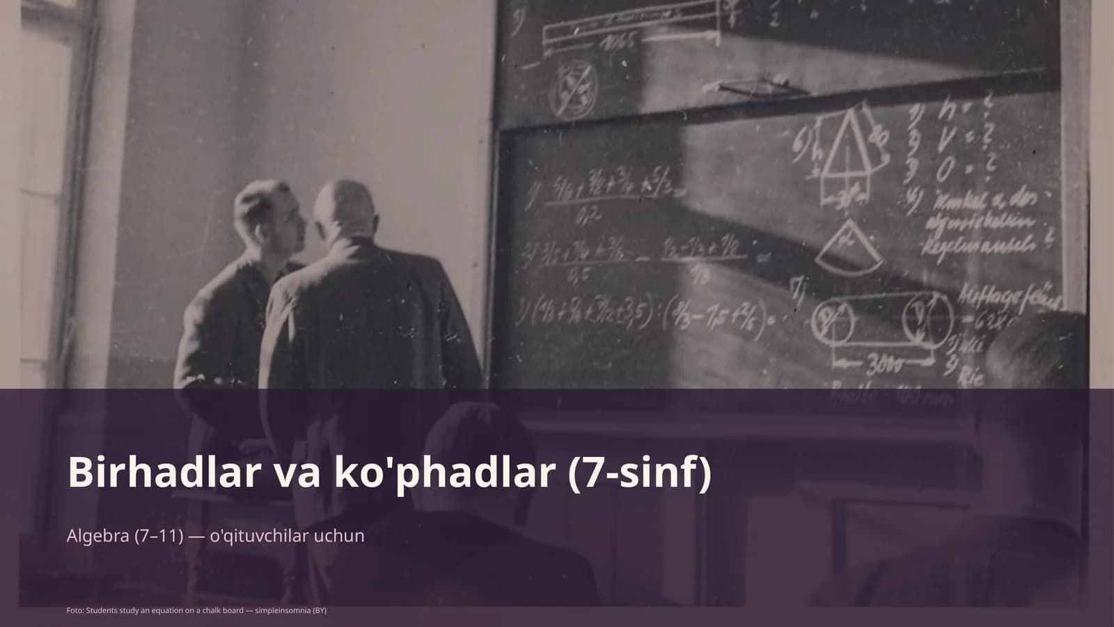 Birhadlar va ko'phadlar (7-sinf)