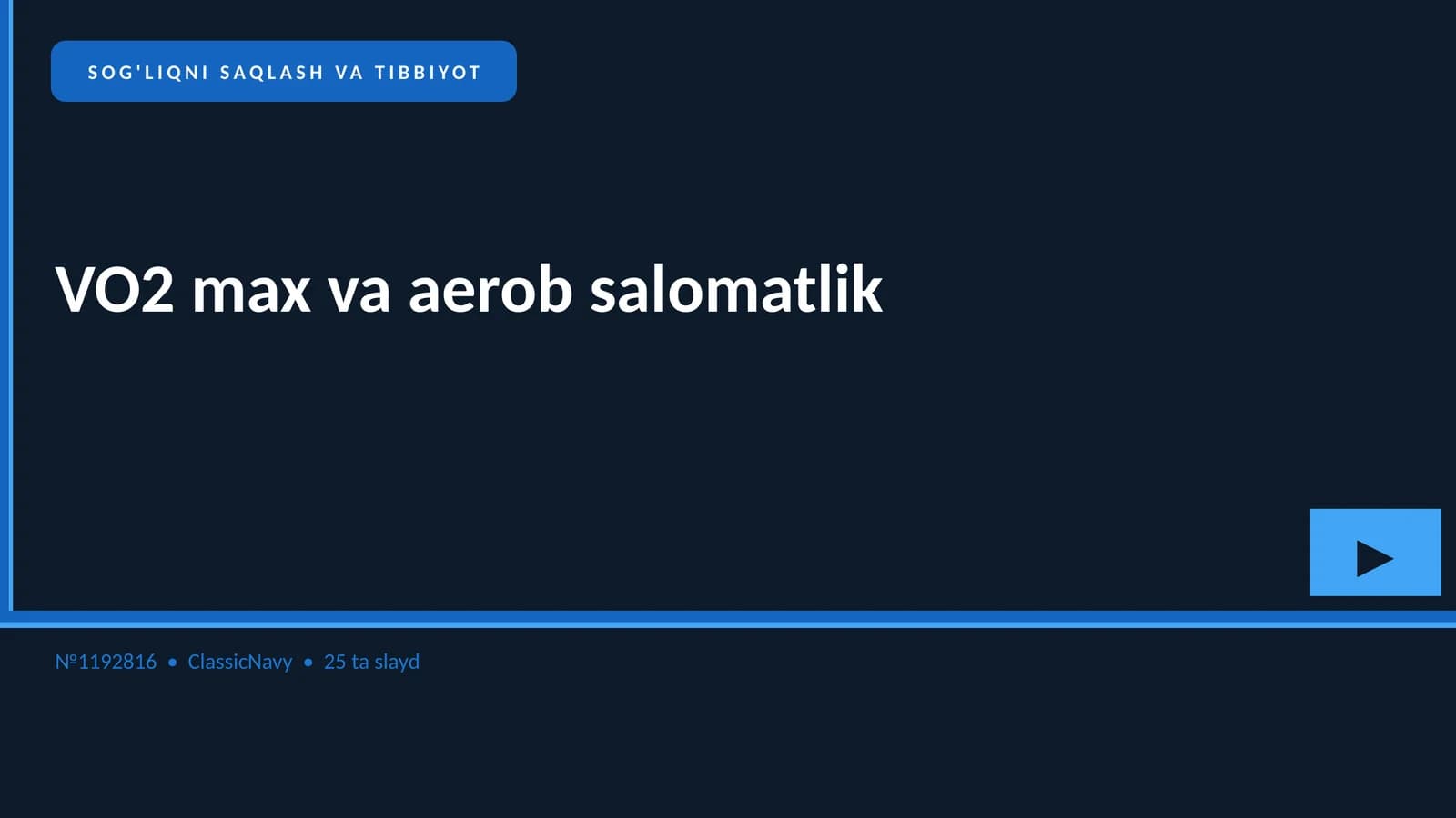 VO2 max va aerob salomatlik