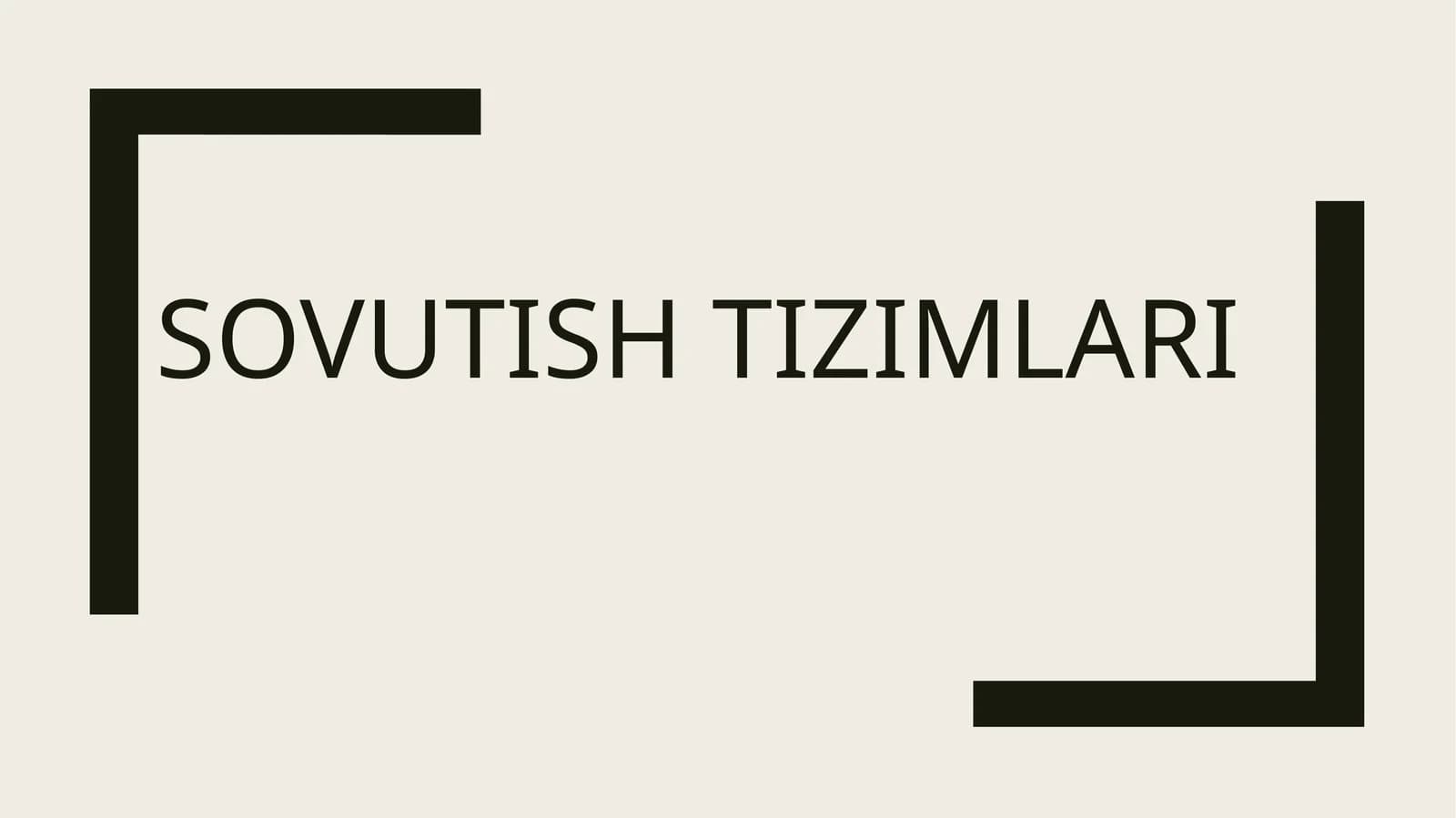 Sovutish tizimlari