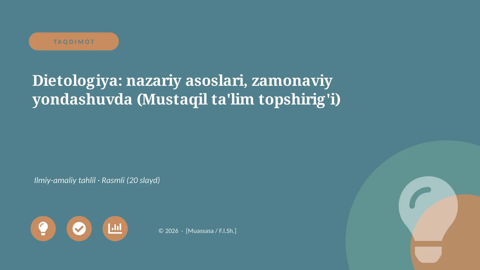 Dietologiya: nazariy asoslari, zamonaviy yondashuvda