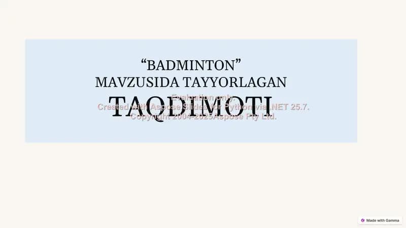 Badminton