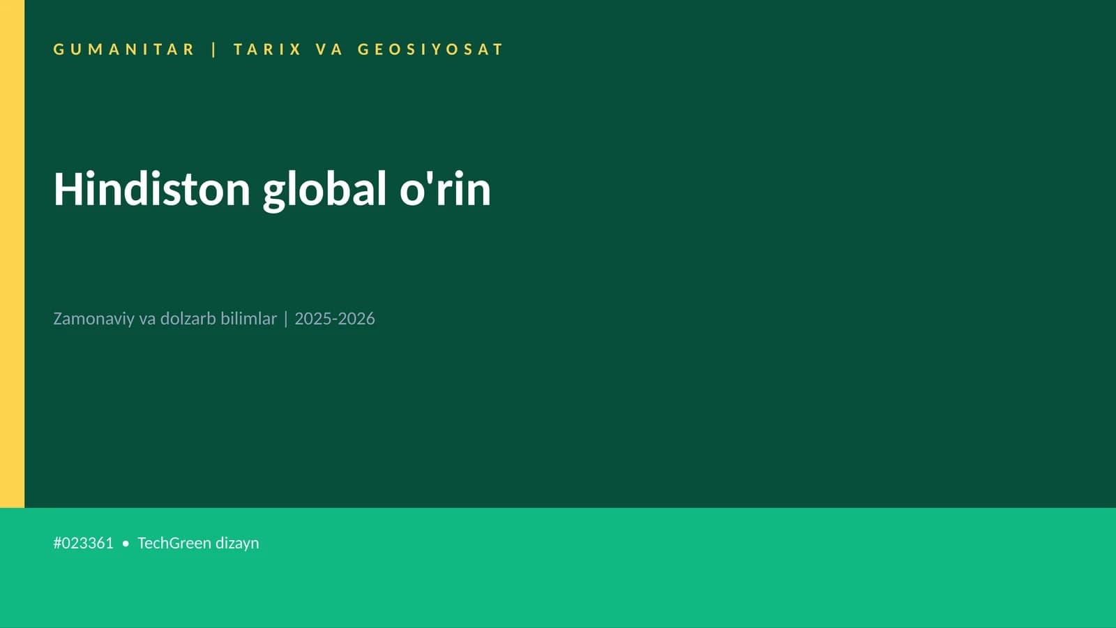 Hindiston global o'rin