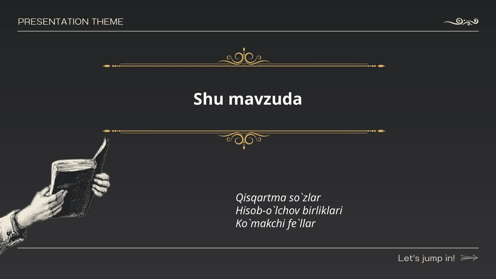 Mavzu tahlili