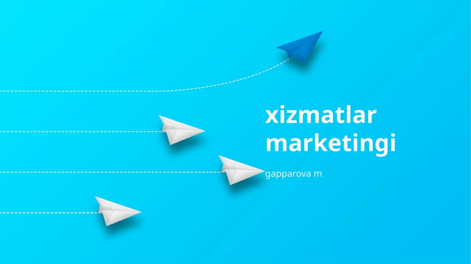Xizmatlar Marketingini Boshqarish
