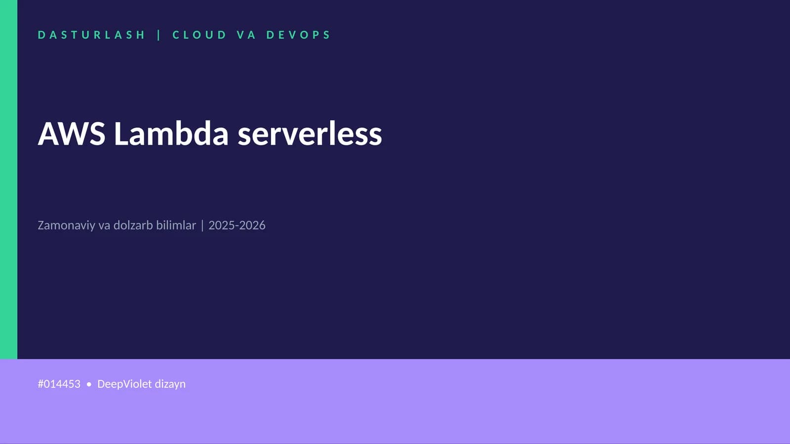 AWS Lambda serverless