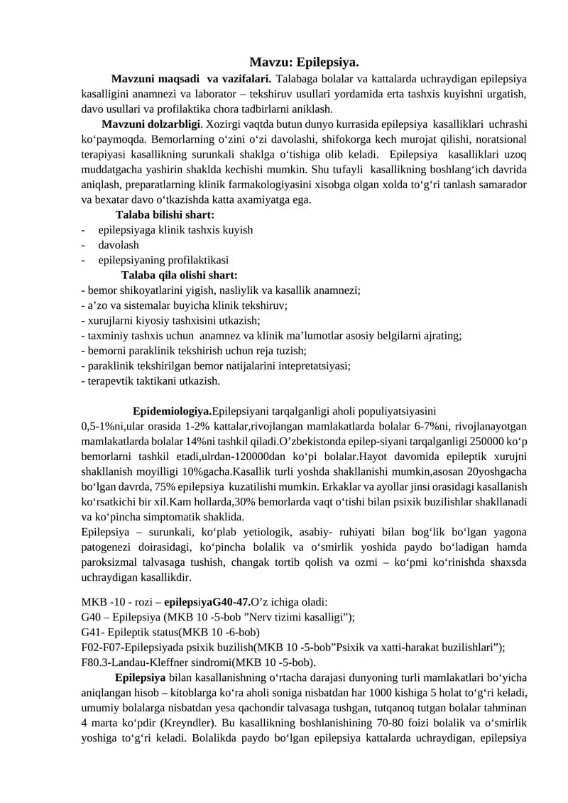 Epilepsiya