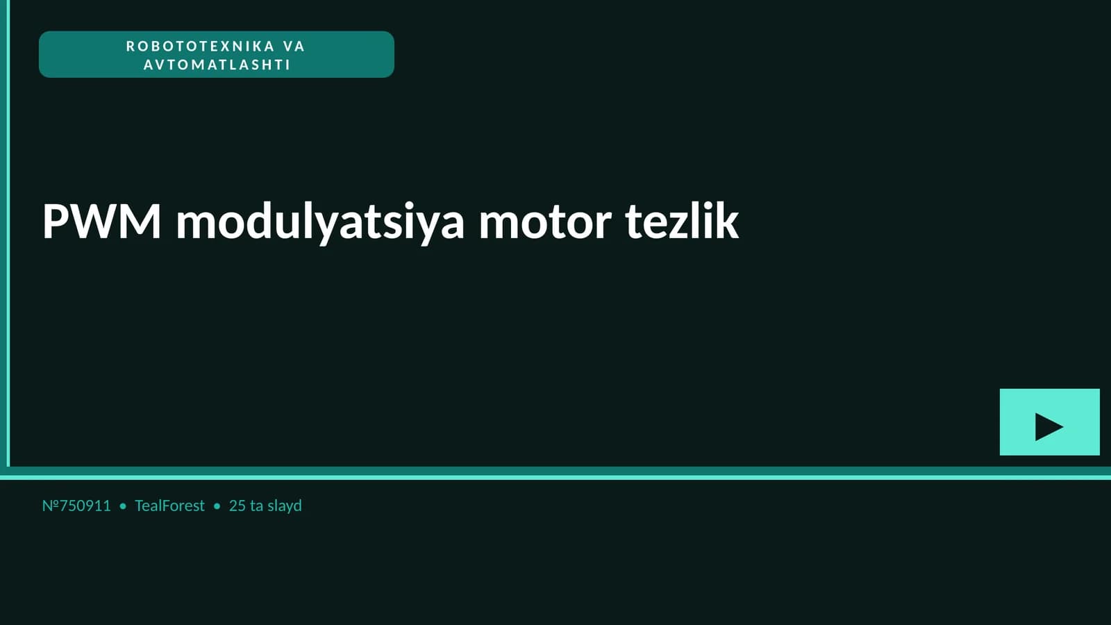 PWM modulyatsiya motor tezlik