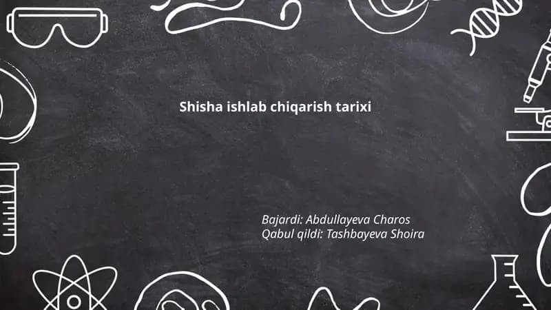 Shisha ishlab chiqarish tarixi