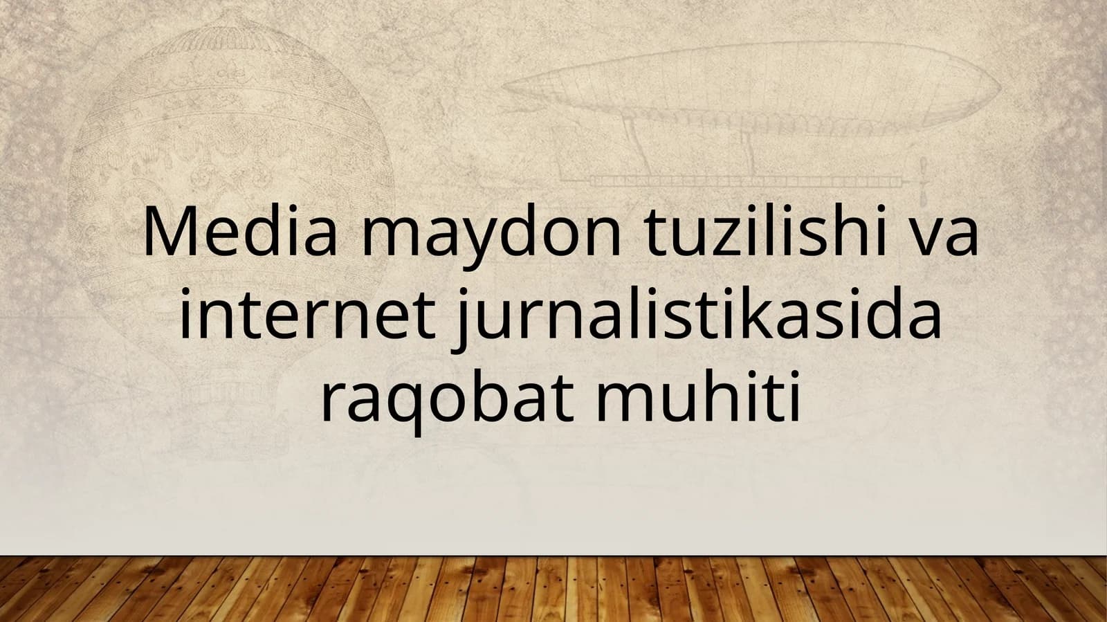 Media maydon tuzilishi va internet jurnalistikasida raqobat muhiti