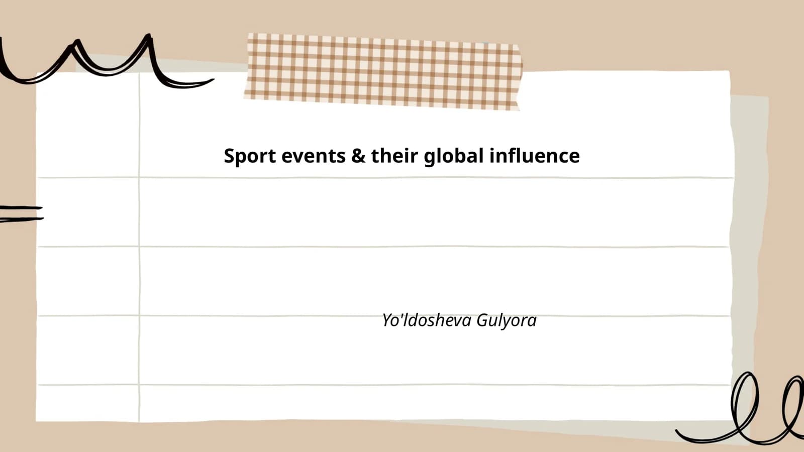 The Olympic Games and Global Unity