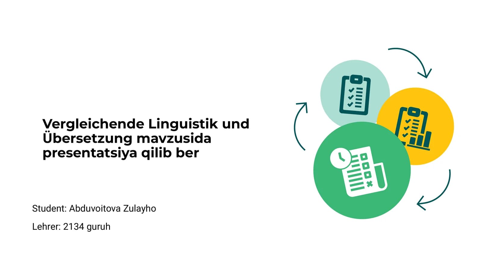 Vergleichende Linguistik und Übersetzung
