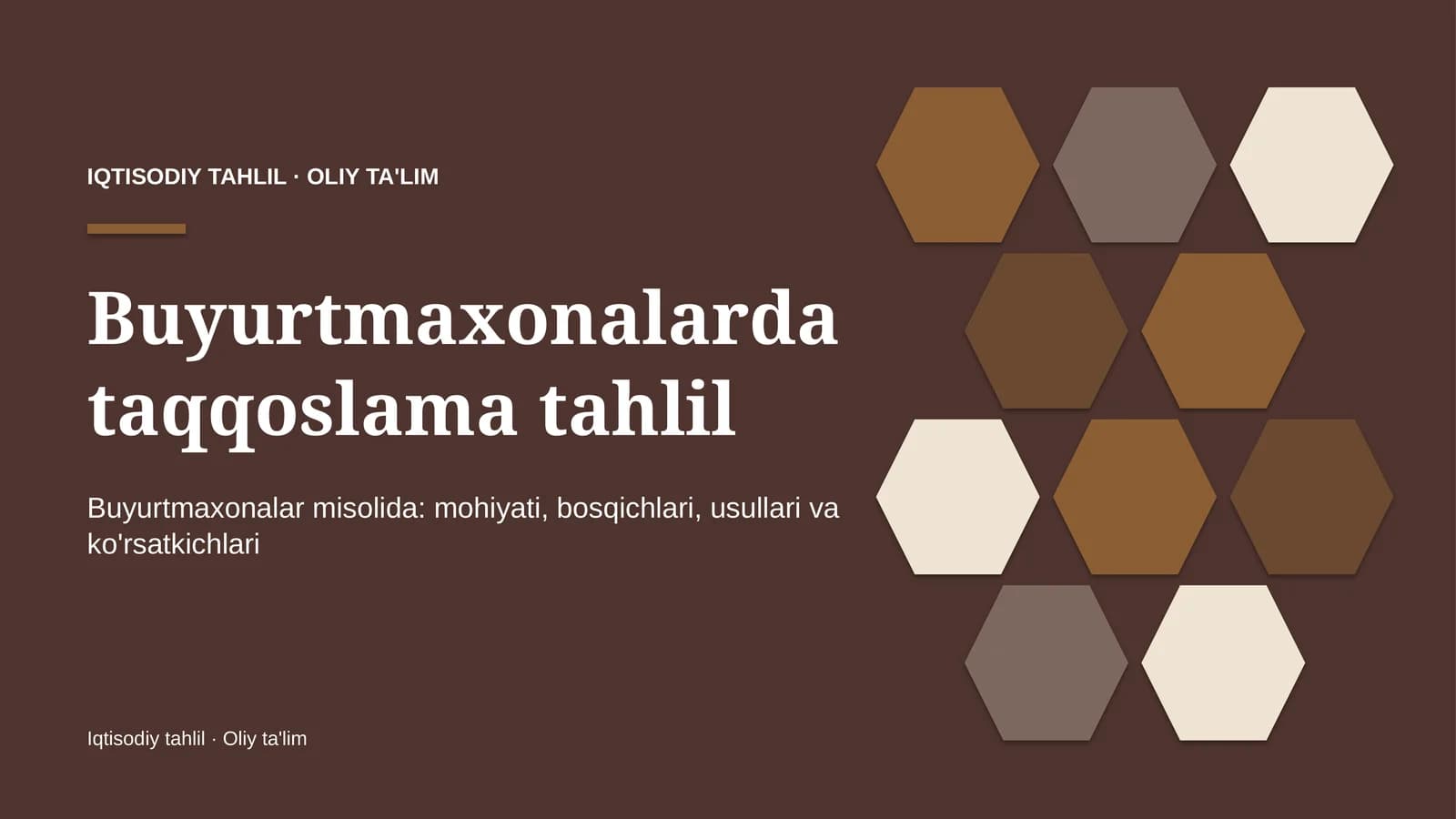 Taqqoslama tahlil: mohiyati