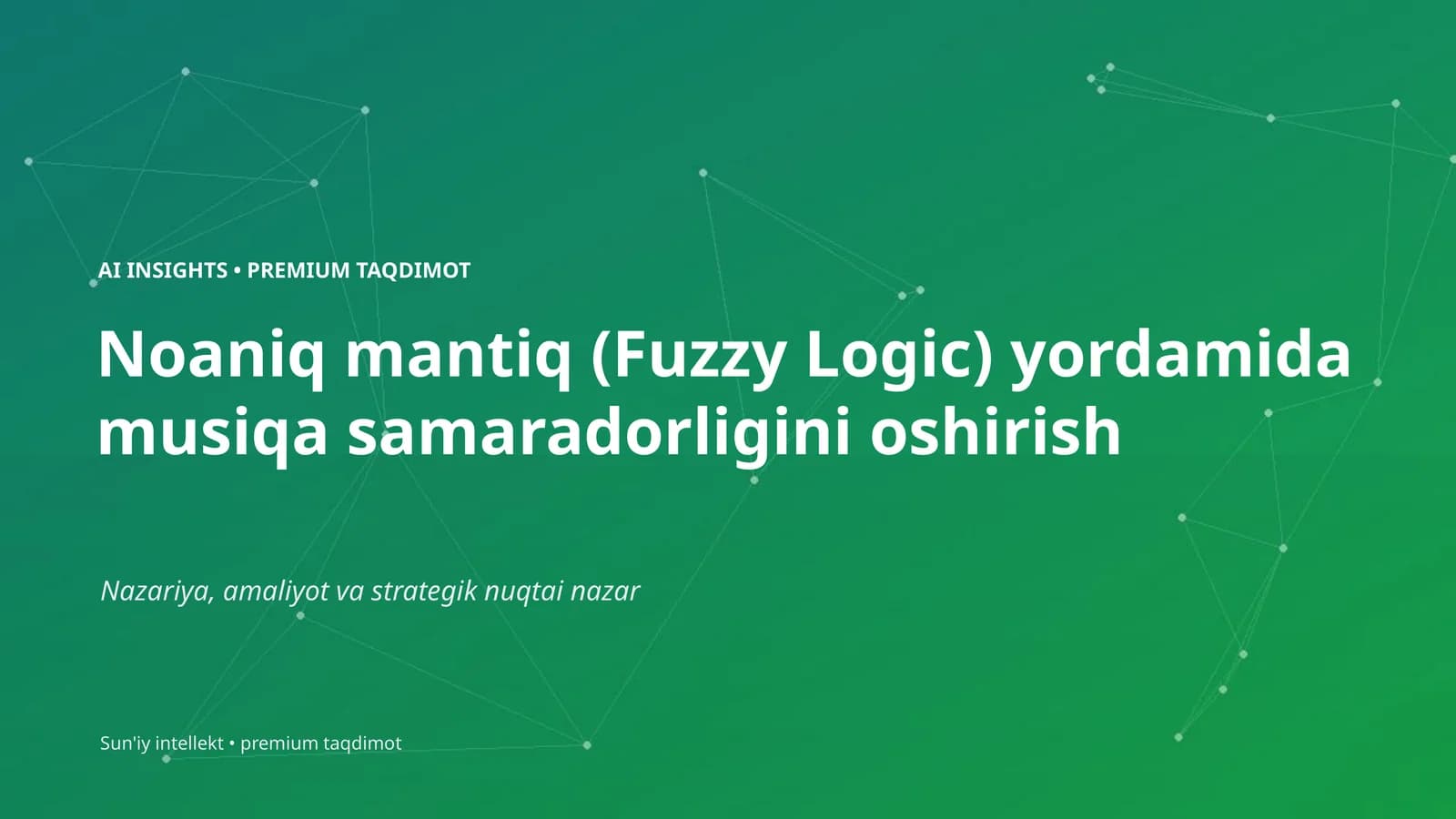 Sun'iy intellekt • premium taqdimot