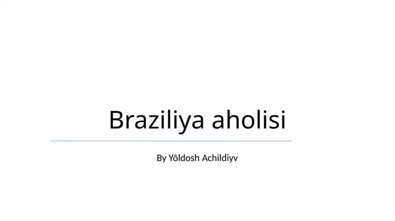 Braziliya aholisi