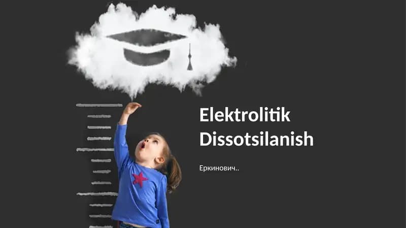 Elektrolitik Dissotsilanish