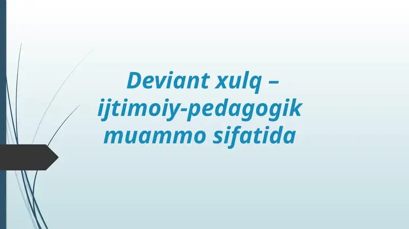 Deviant xulq