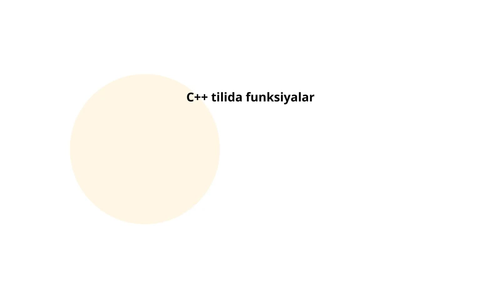 C++ tilida funksiyalar